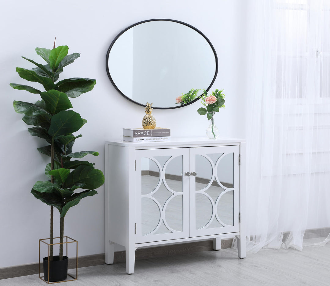 Metal Frame Oval Mirror III by Elegant - view 9