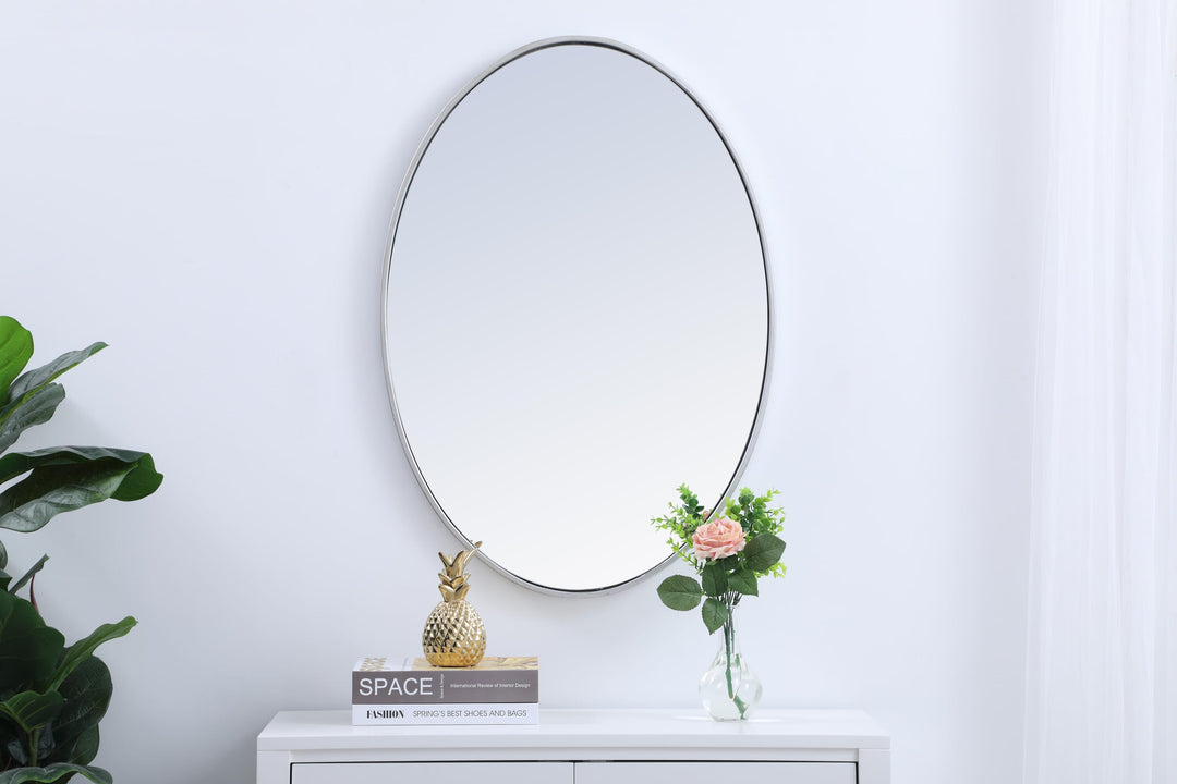 Metal Frame Oval Mirror III by Elegant - view 14
