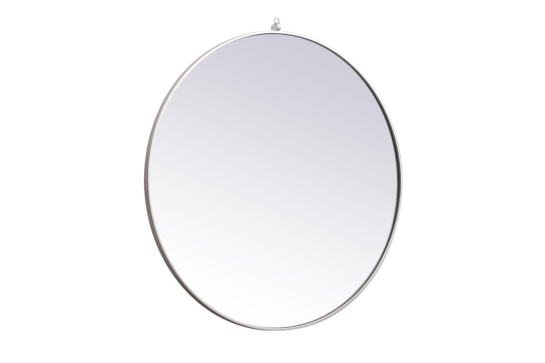 Metal Frame Round Mirror with Decorative Hook by Elegant - view 111