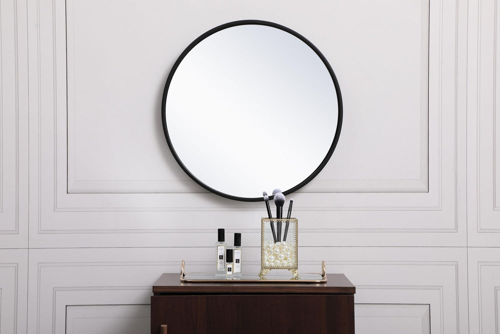 Metal Frame Round Mirror II by Elegant - view 2