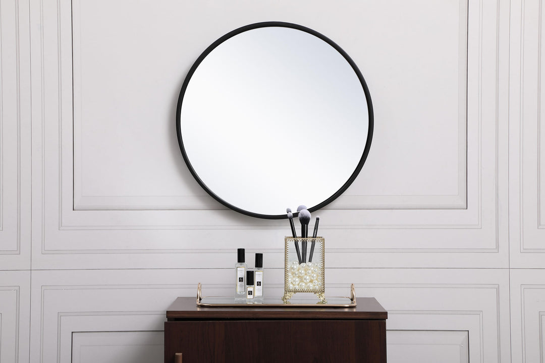 Metal Frame Round Mirror II by Elegant - view 2