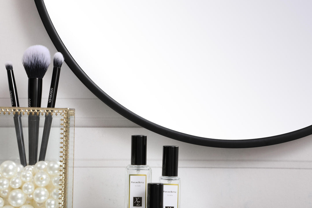 Metal Frame Round Mirror II by Elegant - view 4
