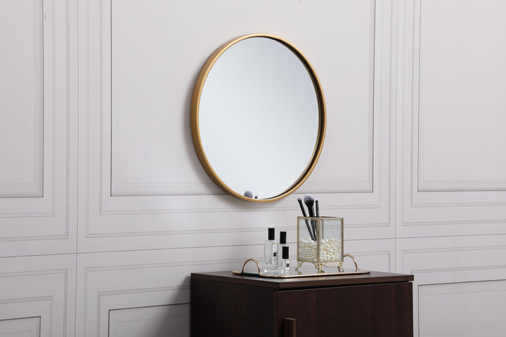 Metal Frame Round Mirror II by Elegant - view 9