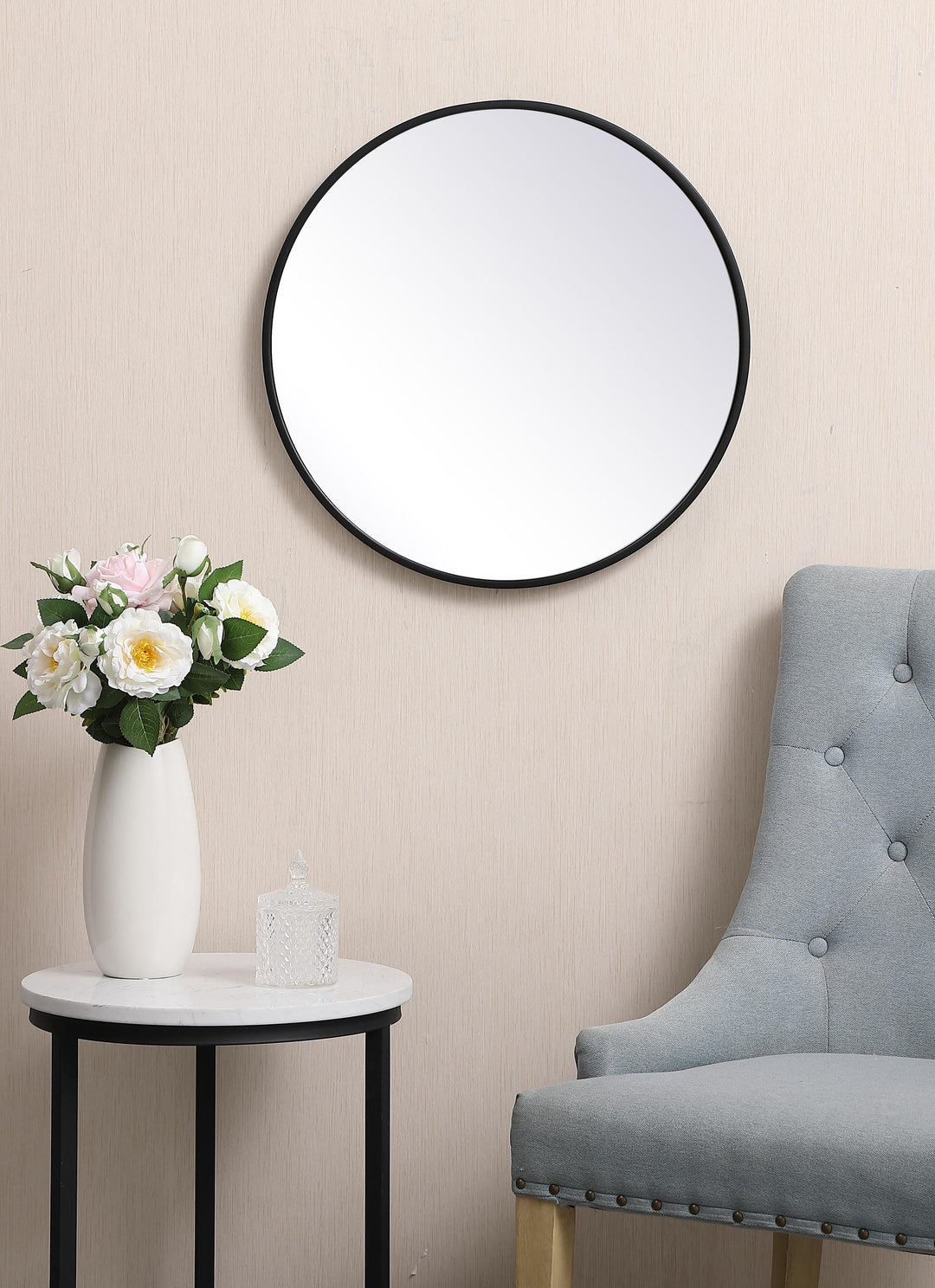 Metal Frame Round Mirror II by Elegant - view 20