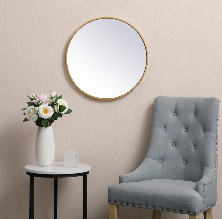 Metal Frame Round Mirror II by Elegant - view 26