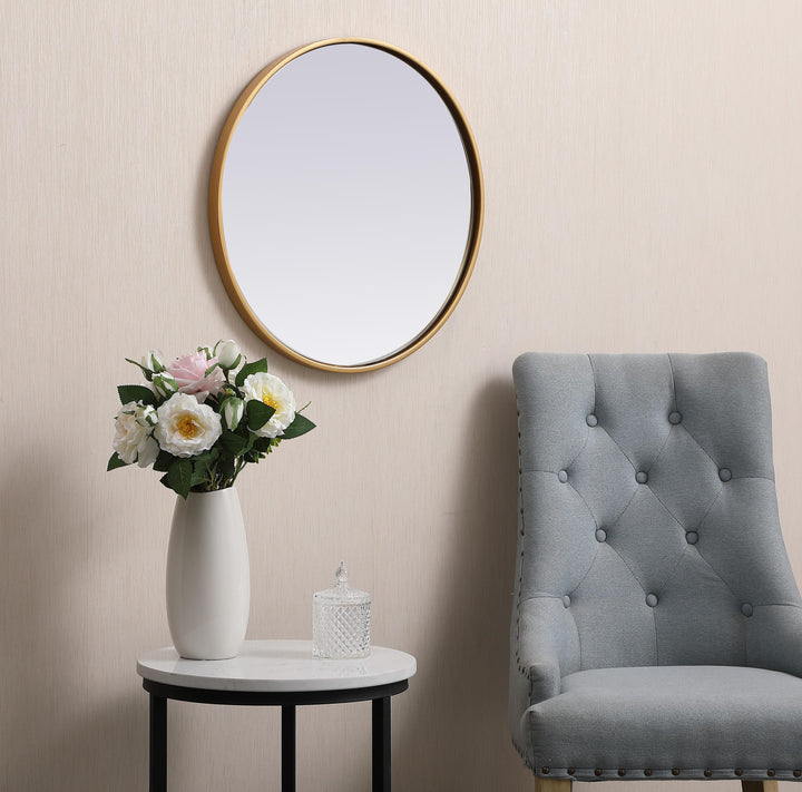 Metal Frame Round Mirror II by Elegant - view 27