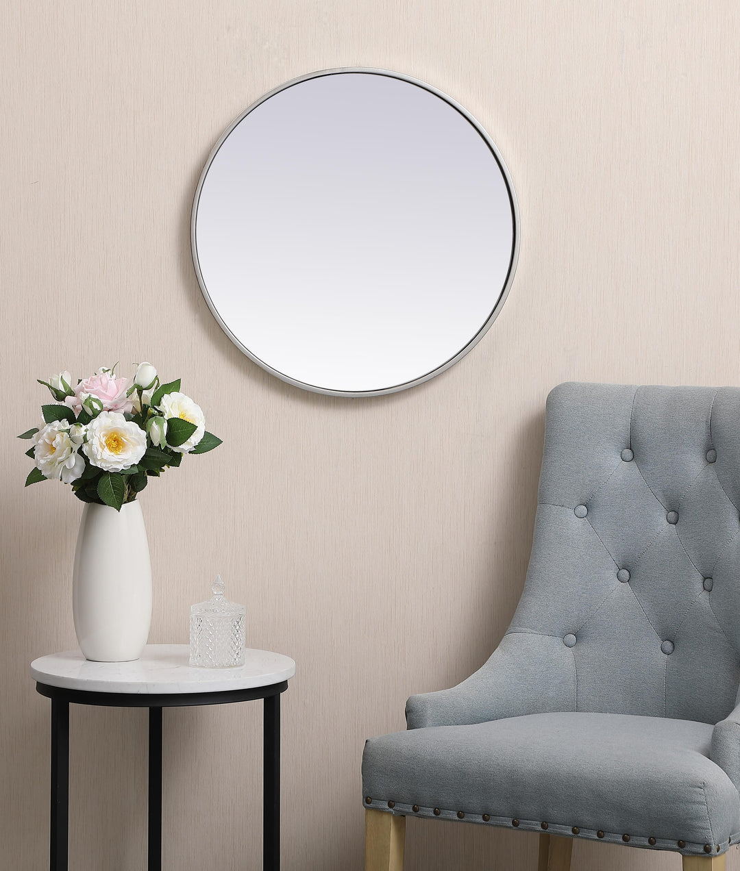 Metal Frame Round Mirror II by Elegant - view 32