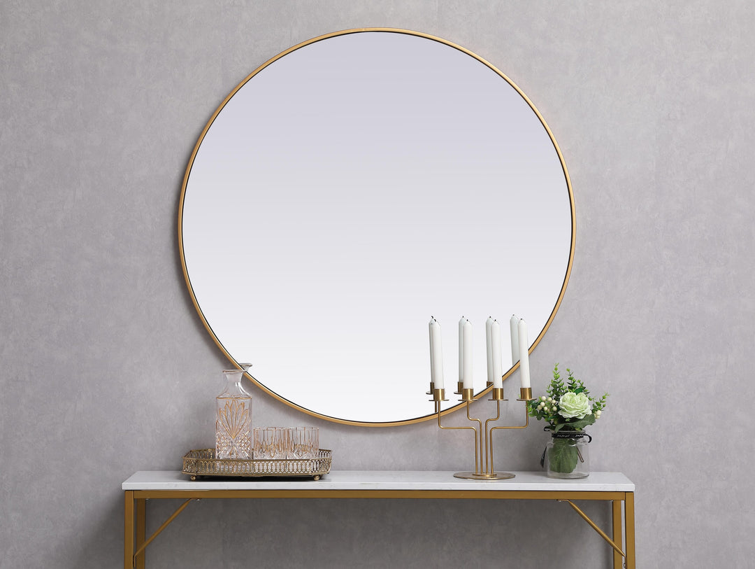 Metal Frame Round Mirror II by Elegant - view 116