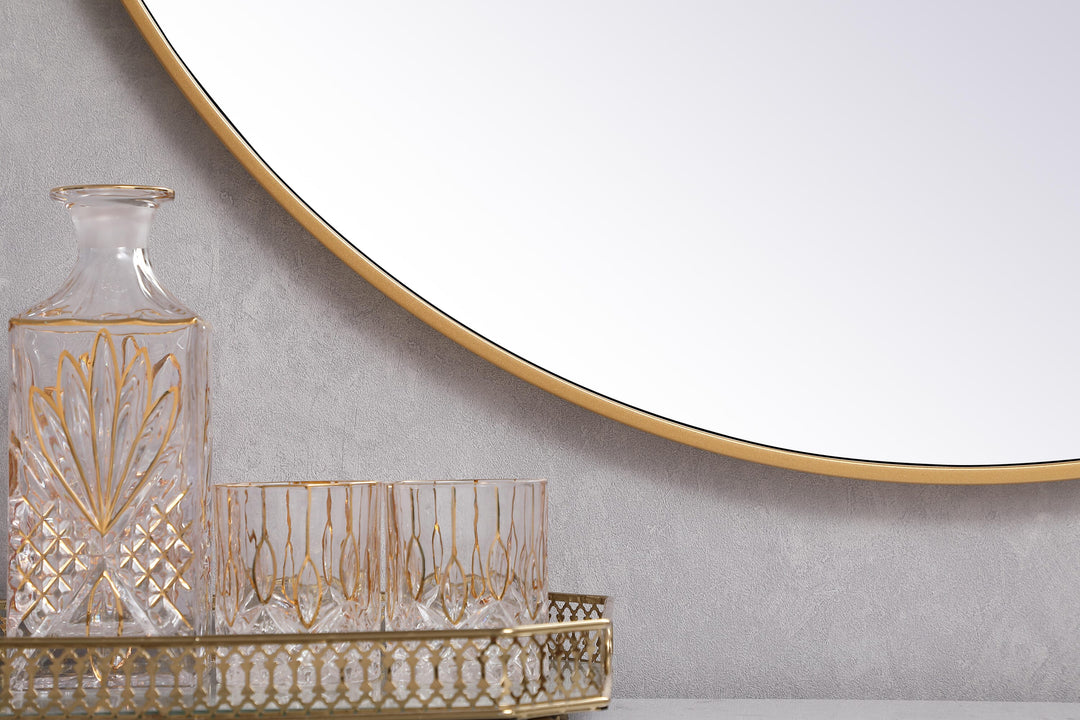 Metal Frame Round Mirror II by Elegant - view 118