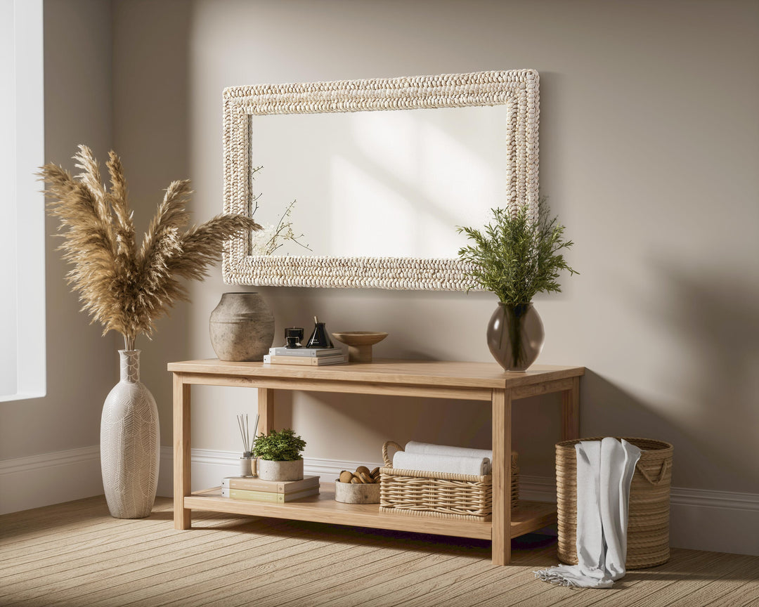 Jute Rectangle Mirror by Elegant - view 7