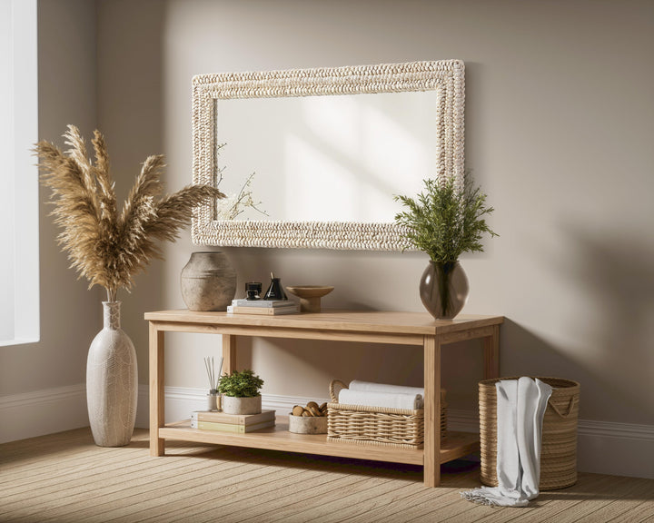 Jute Rectangle Mirror by Elegant - view 7