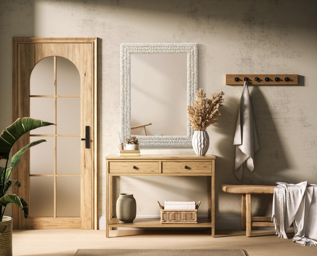 Jute Rectangle Mirror by Elegant - view 13