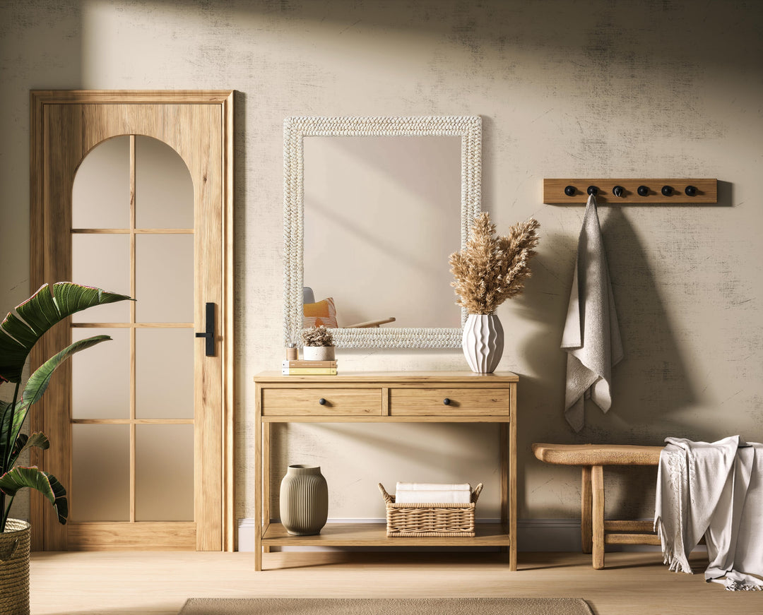 Jute Rectangle Mirror by Elegant - view 64