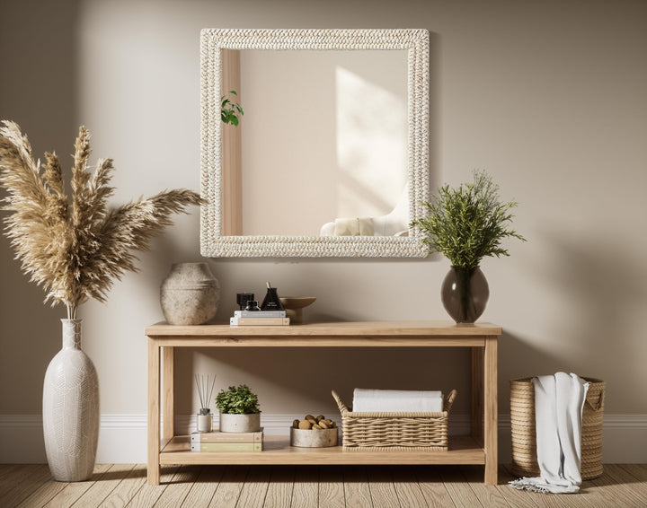 Jute Rectangle Mirror by Elegant - view 75