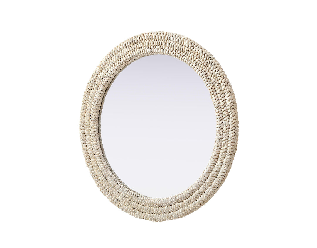 Jute Round Mirror by Elegant - view 4