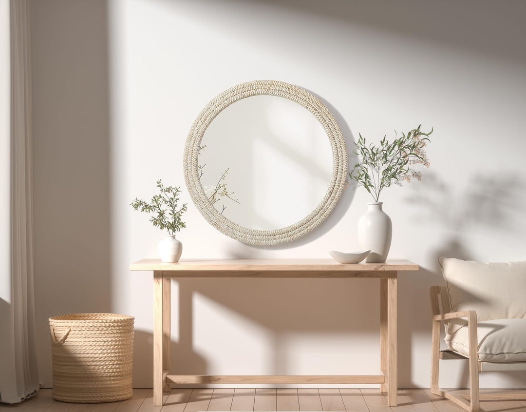 Jute Round Mirror by Elegant - view 16
