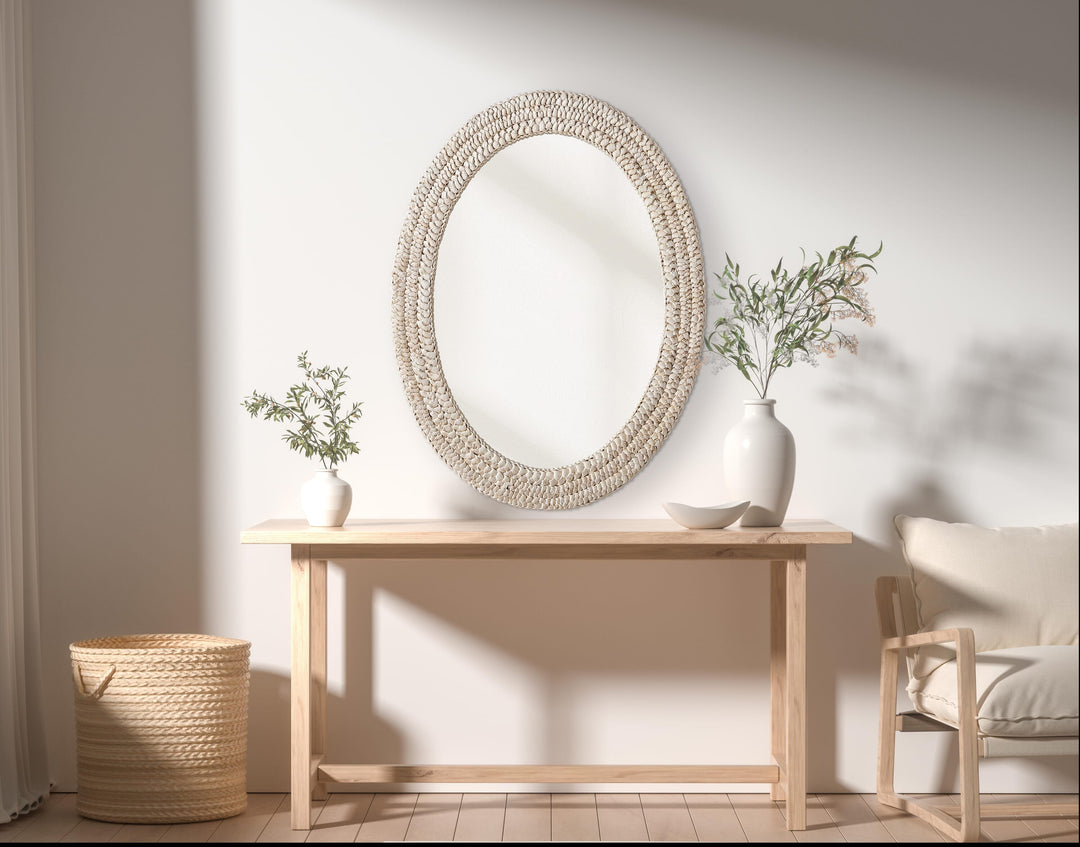 Jute Oval Mirror by Elegant - view 22