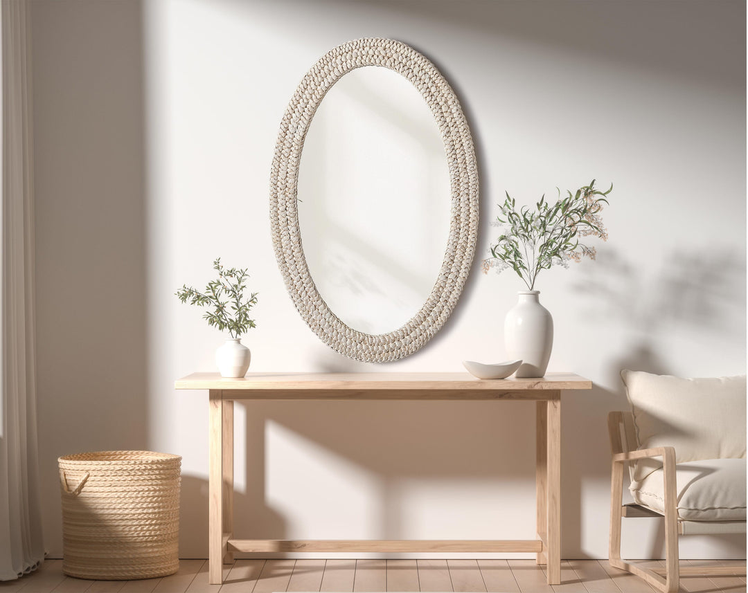 Jute Oval Mirror by Elegant - view 32