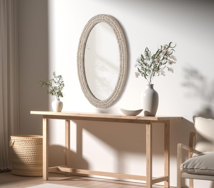 Jute Oval Mirror by Elegant - view 33