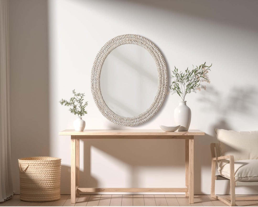Jute Oval Mirror by Elegant - view 42