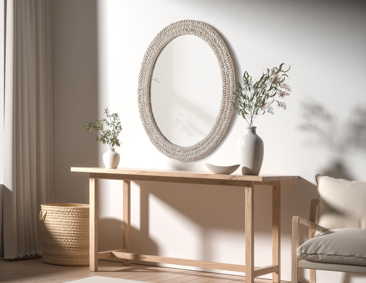 Jute Oval Mirror by Elegant - view 43