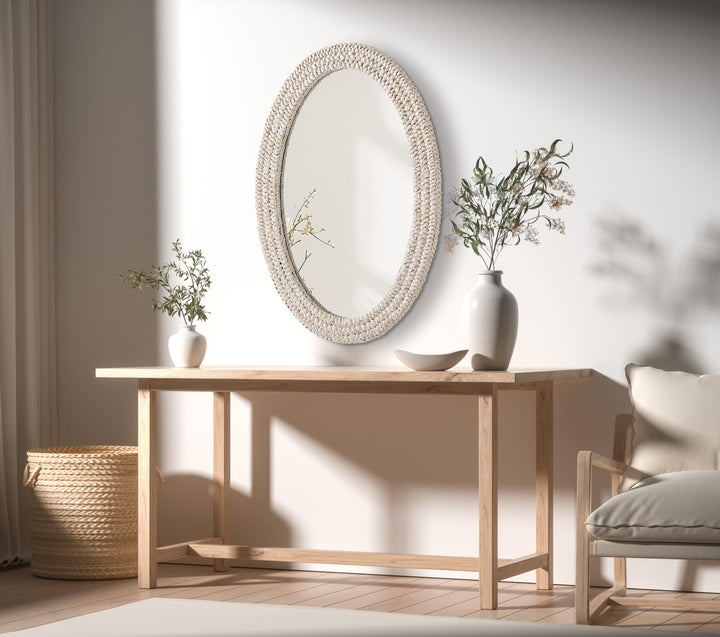 Jute Oval Mirror by Elegant - view 53