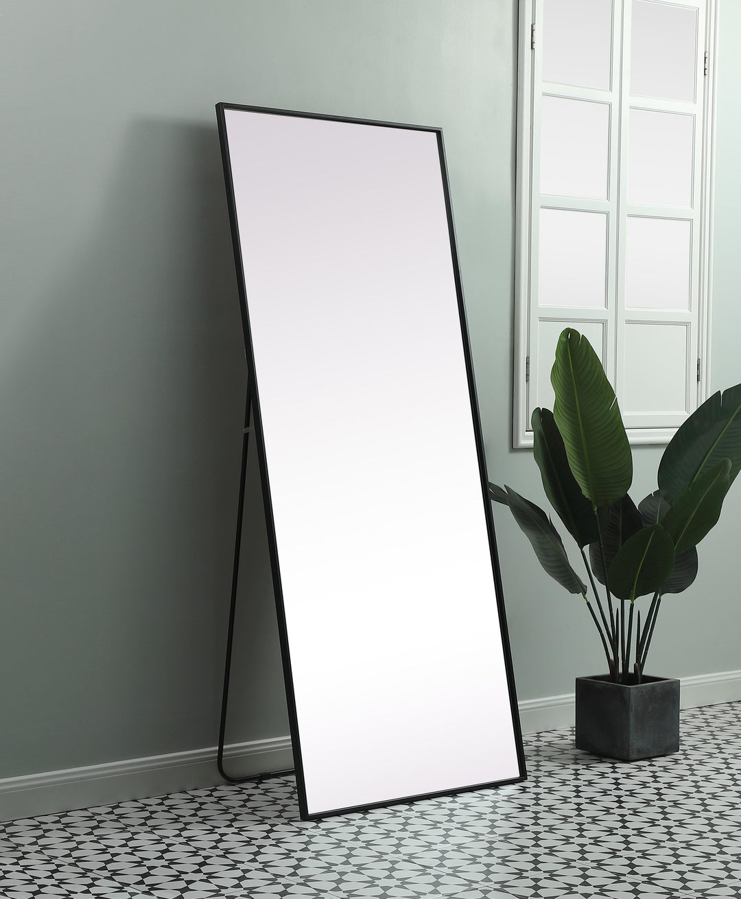 Metal Frame Rectangle Full Length Mirror by Elegant - view 15