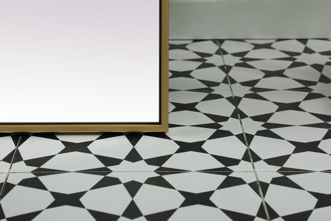 Metal Frame Rectangle Full Length Mirror by Elegant - view 22