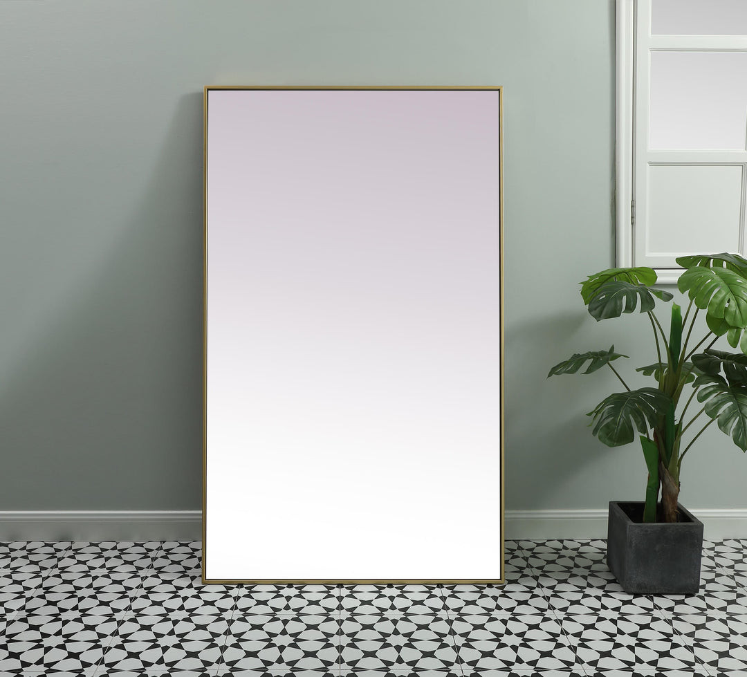 Metal Frame Rectangle Full Length Mirror by Elegant - view 32