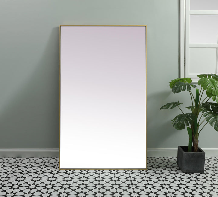 Metal Frame Rectangle Full Length Mirror by Elegant - view 32