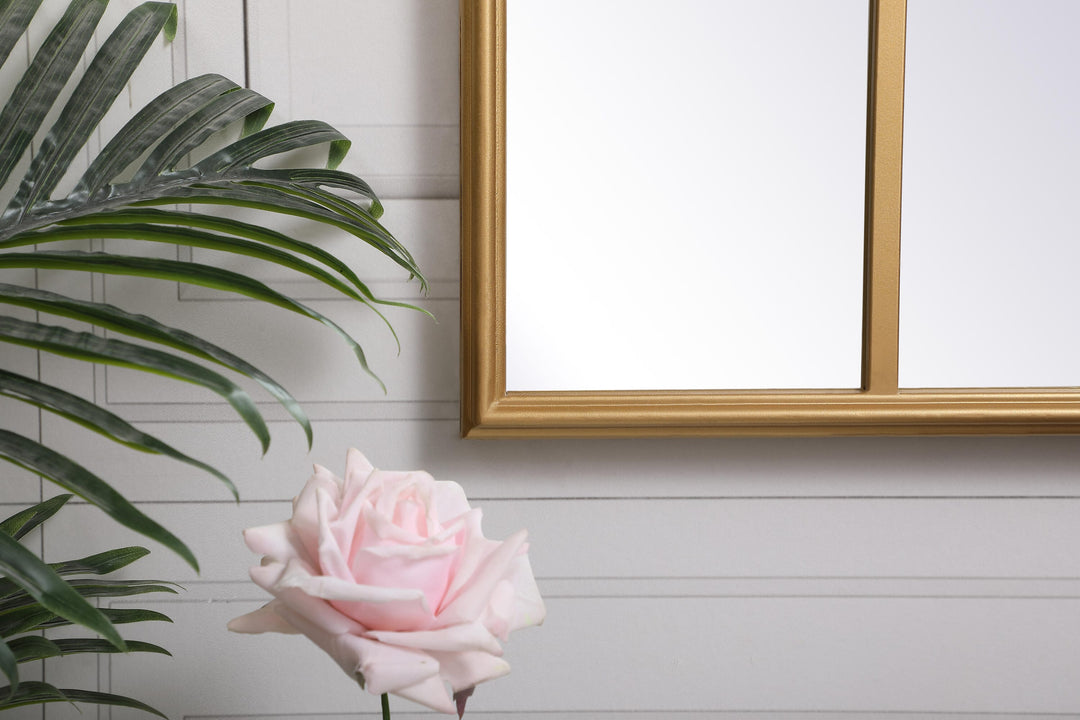 Metal Windowpane Mirror II by Elegant - view 11