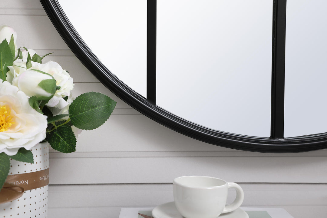 Metal Windowpane Mirror by Elegant - view 4