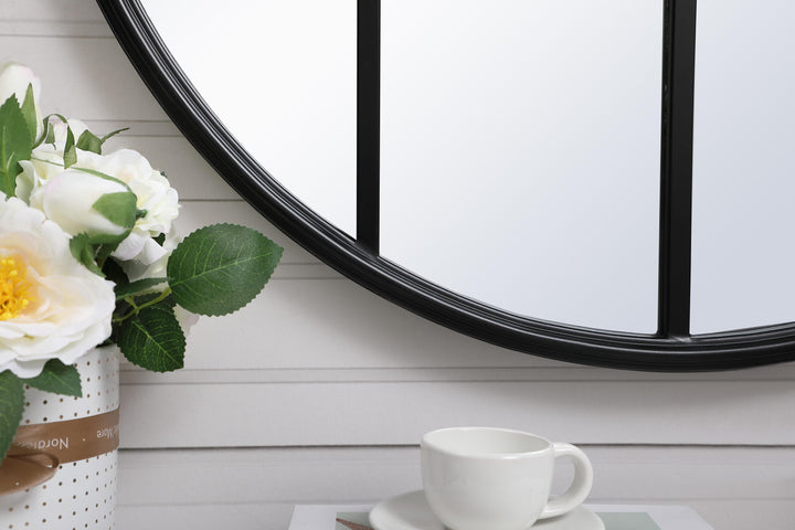 Metal Windowpane Mirror by Elegant - view 4