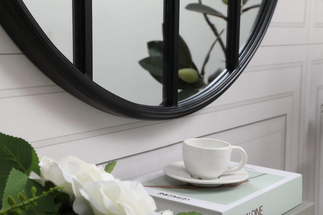 Metal Windowpane Mirror by Elegant - view 5