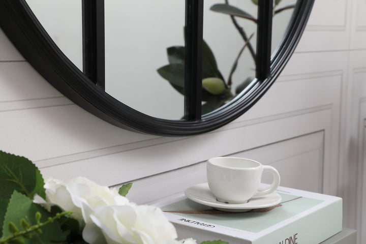 Metal Windowpane Mirror by Elegant - view 5
