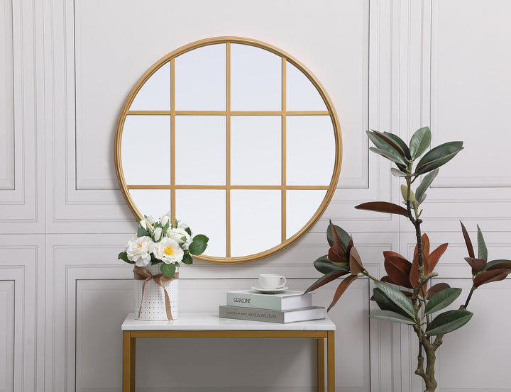 Metal Windowpane Mirror by Elegant - view 9