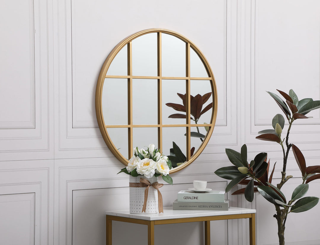 Metal Windowpane Mirror by Elegant - view 10