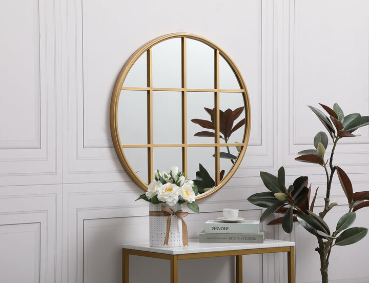 Metal Windowpane Mirror by Elegant - view 10