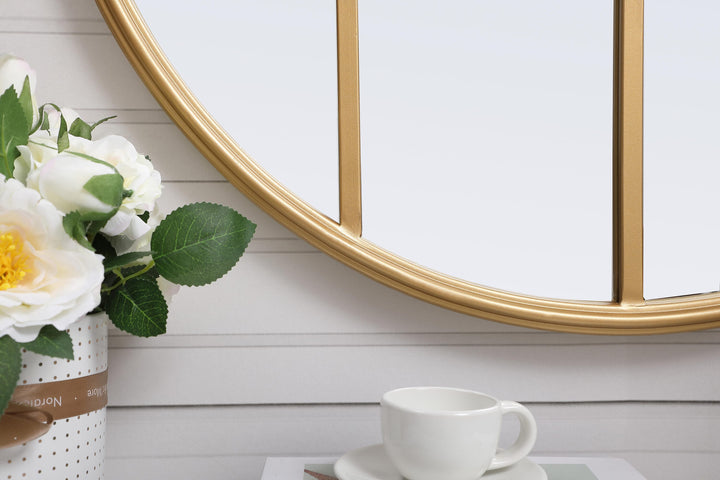 Metal Windowpane Mirror by Elegant - view 11