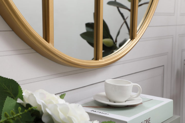 Metal Windowpane Mirror by Elegant - view 12