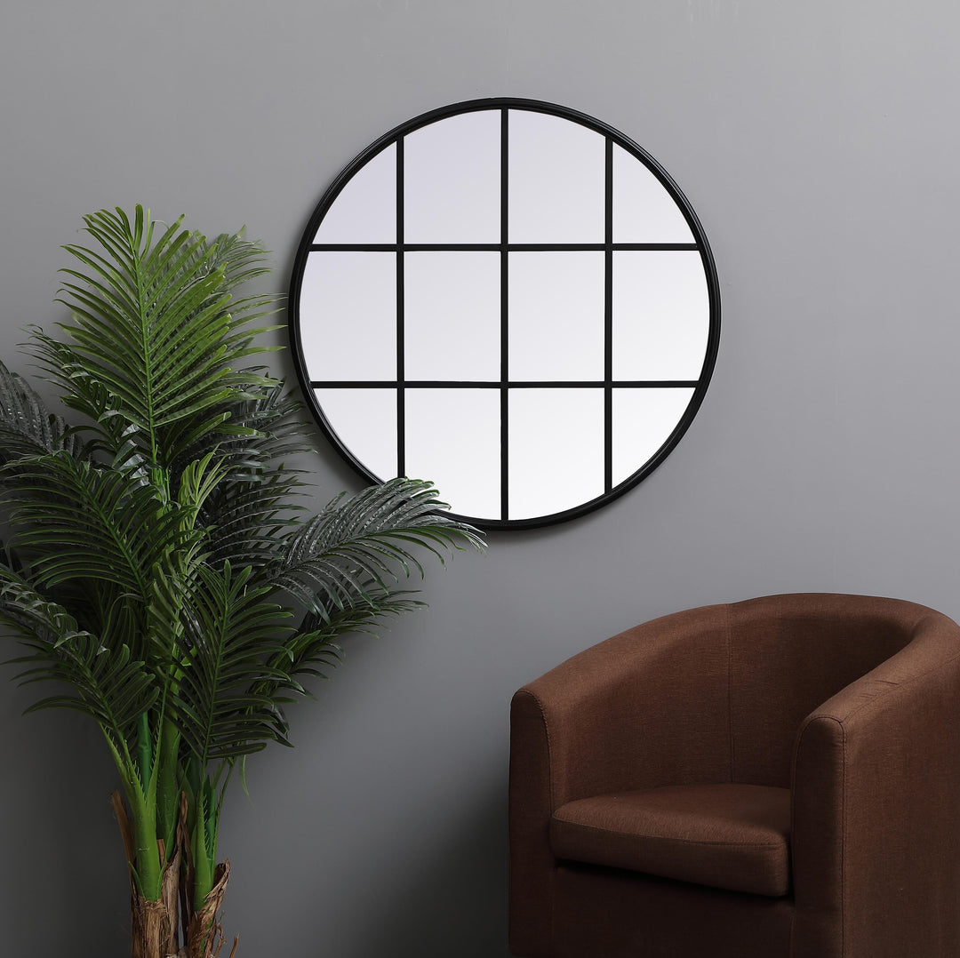 Metal Windowpane Mirror by Elegant - view 17