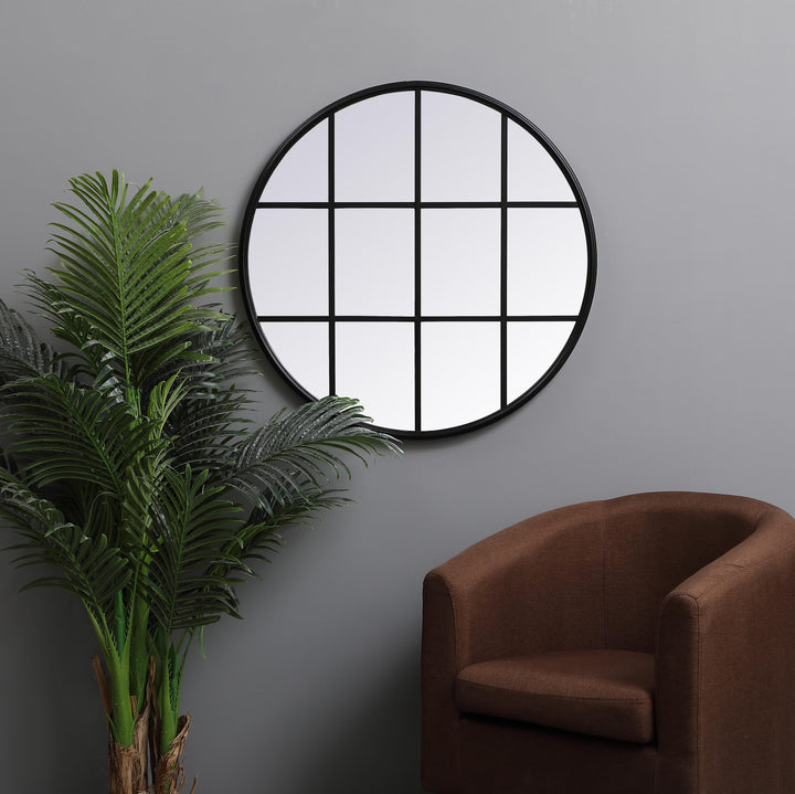 Metal Windowpane Mirror by Elegant - view 17