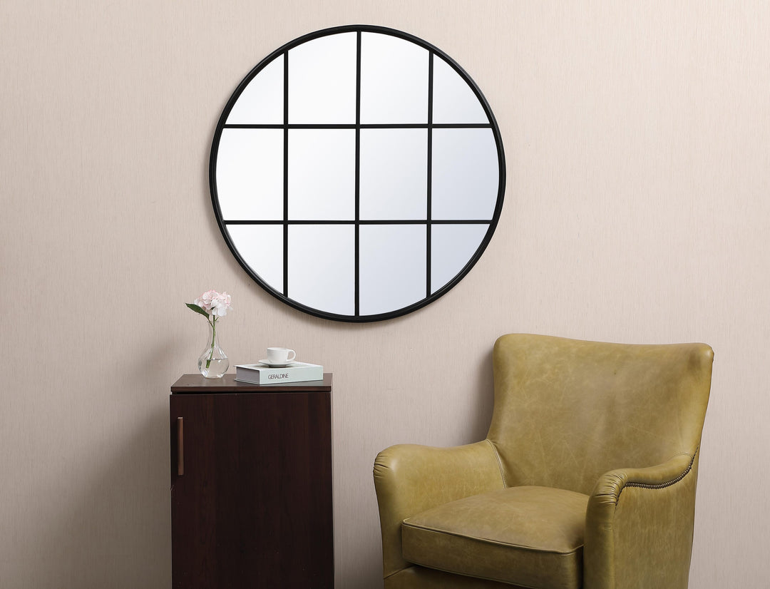 Metal Windowpane Mirror by Elegant - view 30