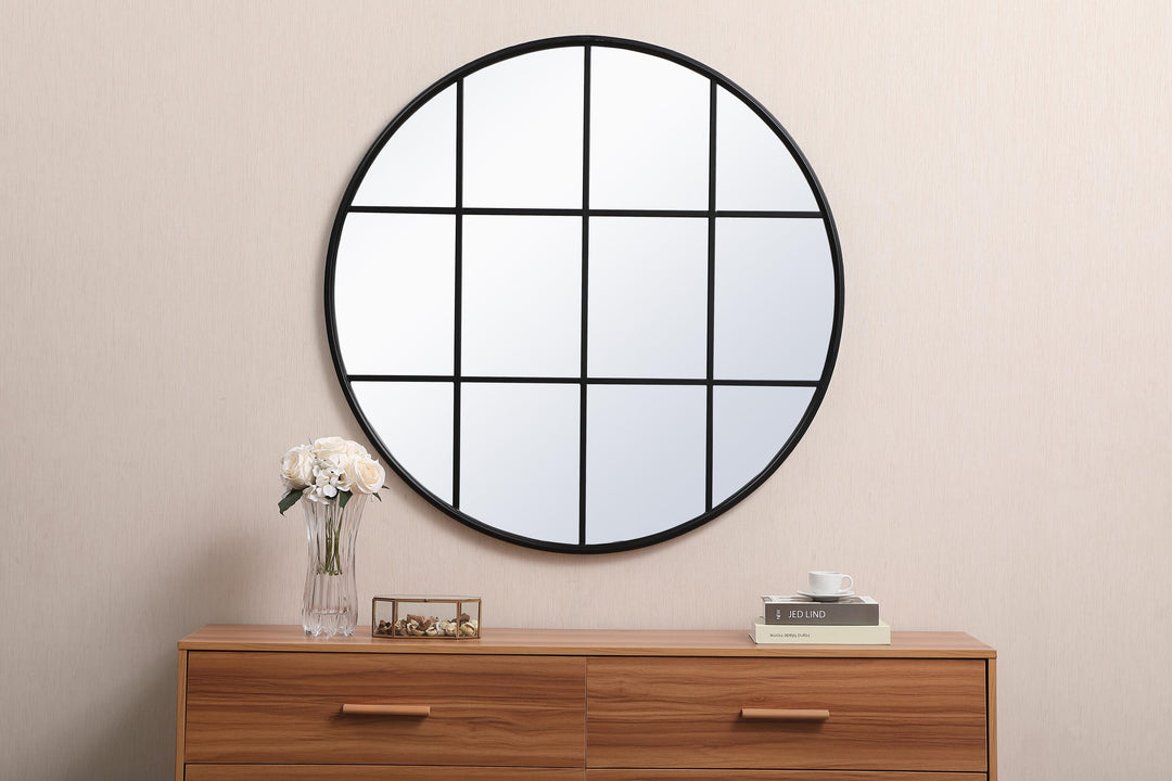 Metal Windowpane Mirror by Elegant - view 44