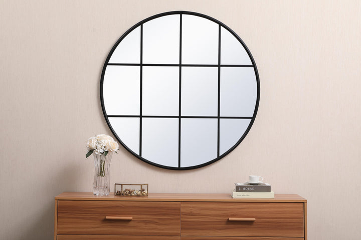 Metal Windowpane Mirror by Elegant - view 44