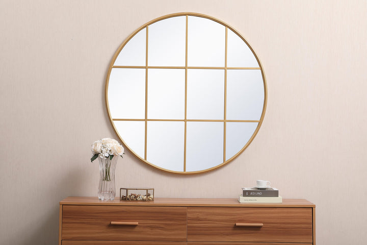 Metal Windowpane Mirror by Elegant - view 51