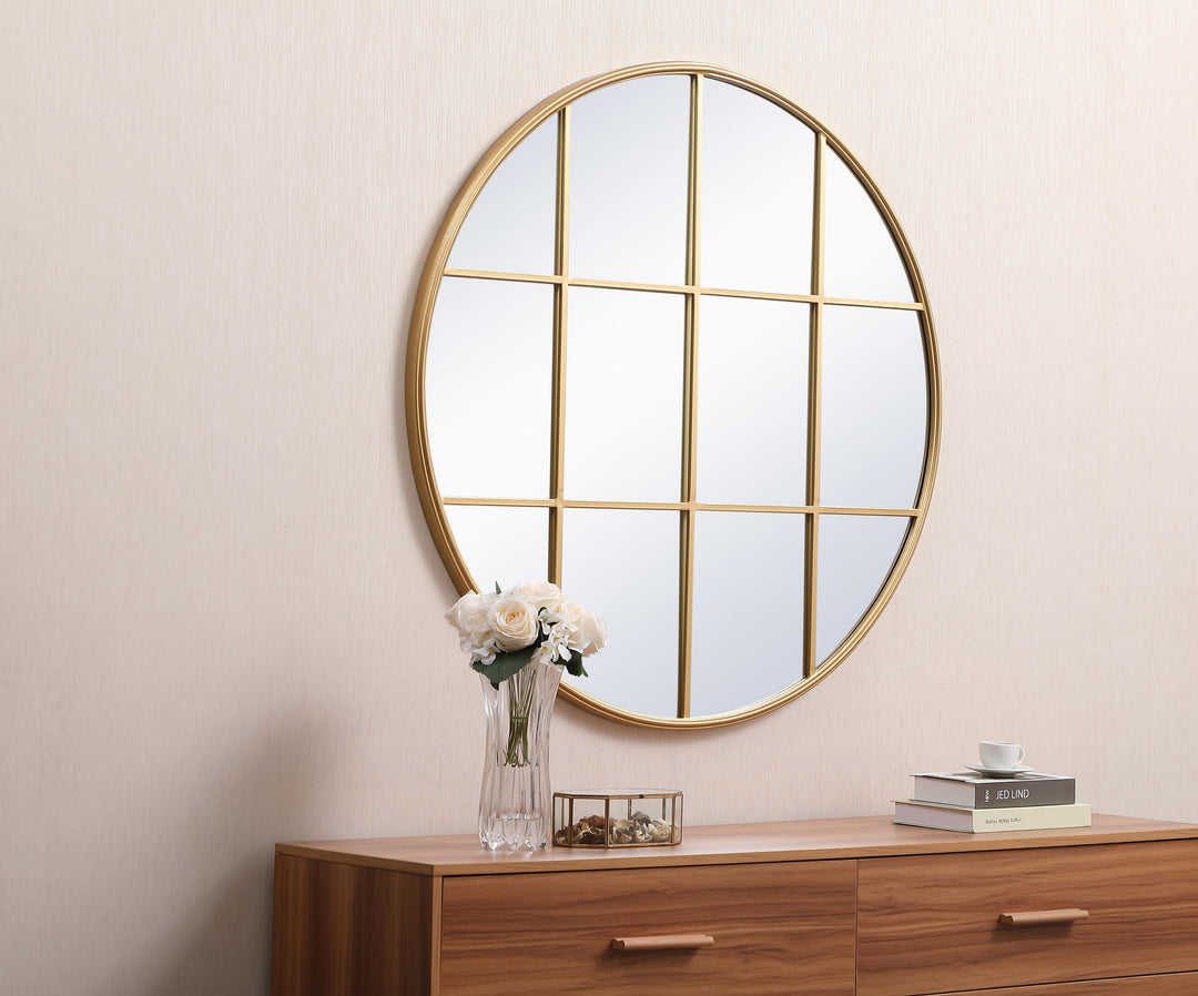 Metal Windowpane Mirror by Elegant - view 52
