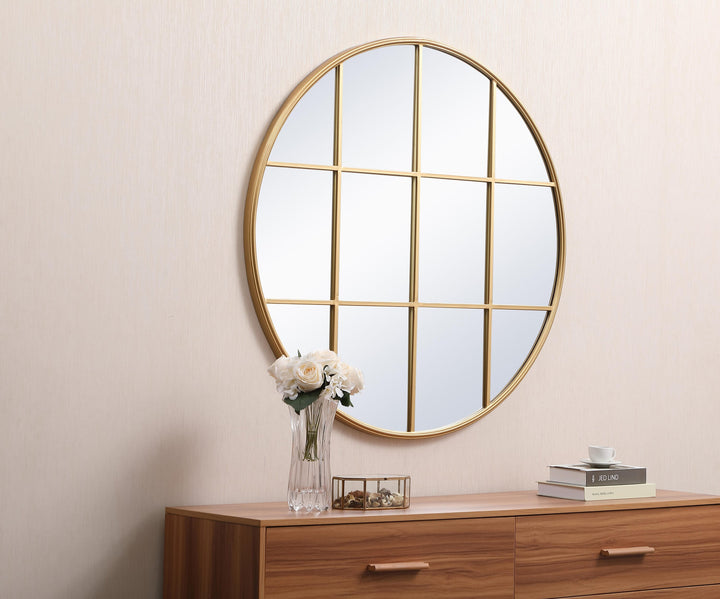 Metal Windowpane Mirror by Elegant - view 52