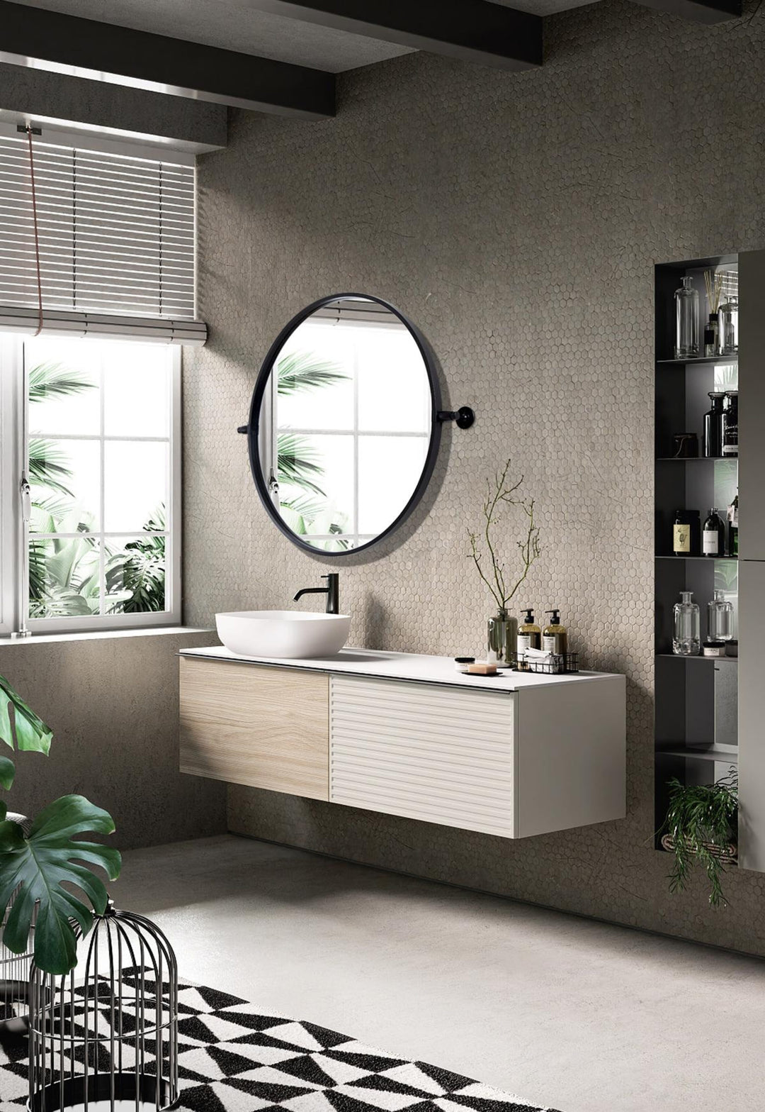 Round Pivot Mirror by Elegant - view 3