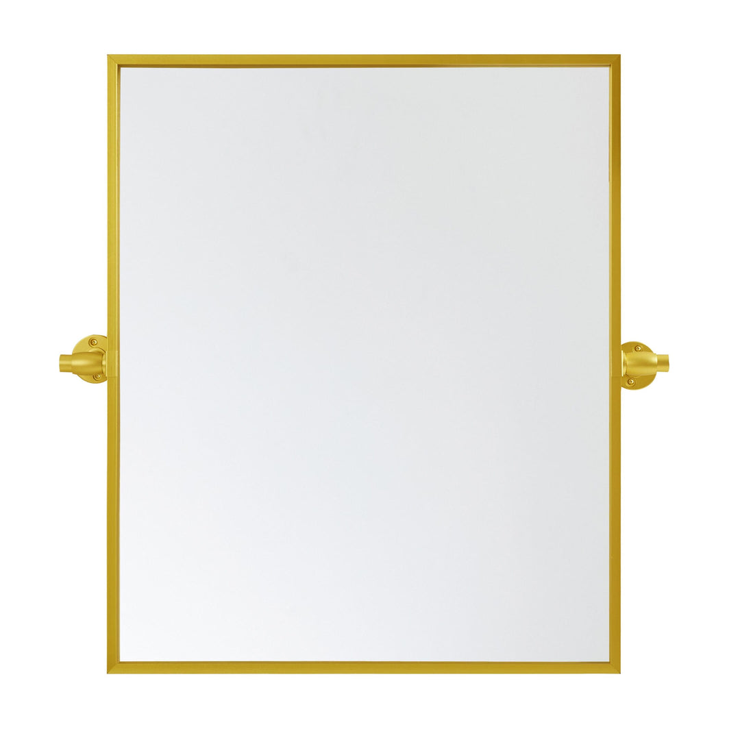 Rectangle Pivot Mirror in Gold by Elegant